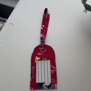 Mainstays Red Travel Bag Tag with Playful Patterns